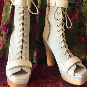 Jeffrey Campbell lace up ankle boots